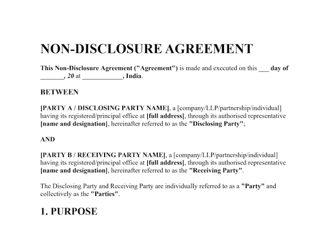 write your affidavit, contacts, nda, rent agreements